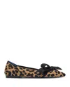 Rothys The Bow Point Ii In Brown In Animal Print