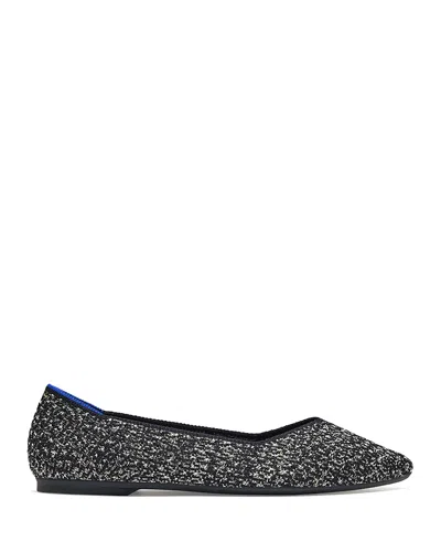 Rothys The Loafer In Blue/metallic In Metallic Lattice Stitch