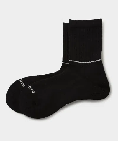 Rototo All-rounder Merino Crew Socks In Black
