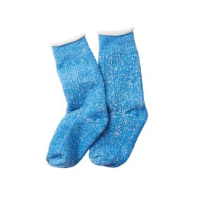 Rototo Double Face Crew Socks Blue