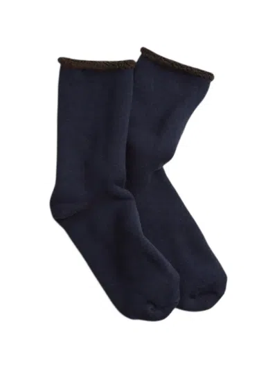 Rototo Double Face Socks In Blue