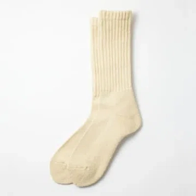 Rototo Loose Pile Crew Socks Raw Beige In Neutral