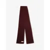 Rototo Mens Dark Bordeaux Sockstole Wool Knitted Scarf In Burgundy