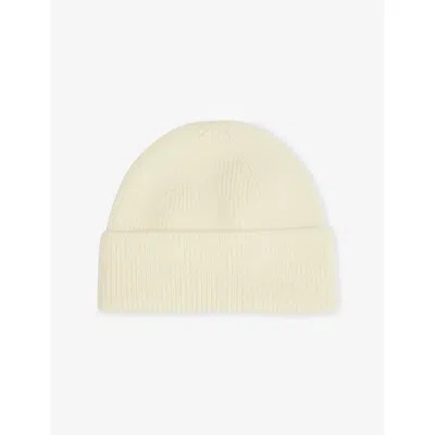 Rototo Mens Ivory Seamless Merino Wool Beanie In Neutral