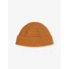 Rototo Mens Orange Seamless Wool Beanie In Brown
