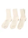 Rototo Ribbed Socks (pack Of Three) In White