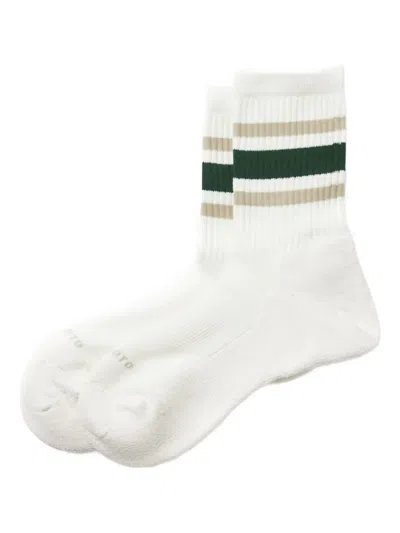 Rototo Stripe-detail Crew Socks
