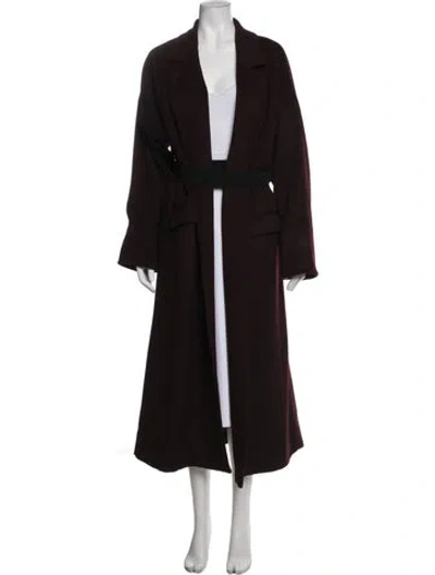 Pre-owned Roucha Coat In Burgundy