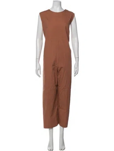 Pre-owned Roucha Crew Neck Jumpsuit In Brown