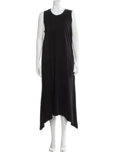 Pre-owned Roucha Crew Neck Long Dress In Black