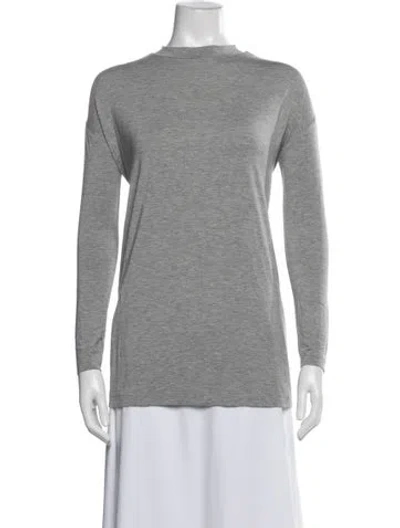 Pre-owned Roucha Crew Neck Long Sleeve Top In Grey