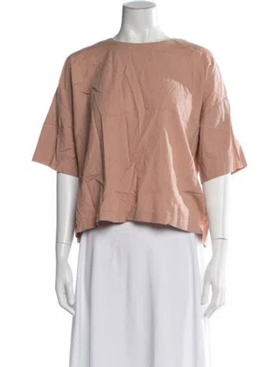 Pre-owned Roucha Crew Neck Short Sleeve Top In Brown