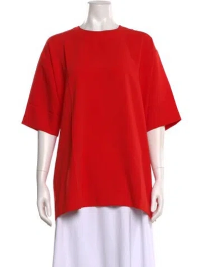 Pre-owned Roucha Crew Neck Short Sleeve T-shirt In Red
