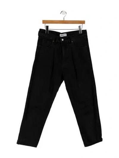 Pre-owned Roucha High-rise Straight Leg Jeans In Black