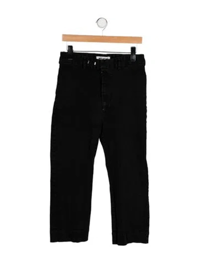 Pre-owned Roucha High-rise Straight Leg Jeans In Black