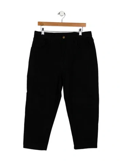 Pre-owned Roucha High-rise Straight Leg Jeans In Black