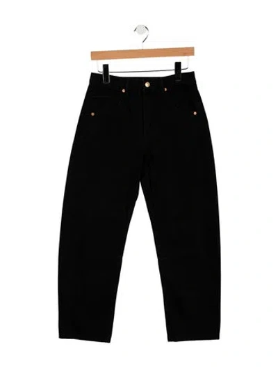 Pre-owned Roucha High-rise Straight Leg Jeans In Black