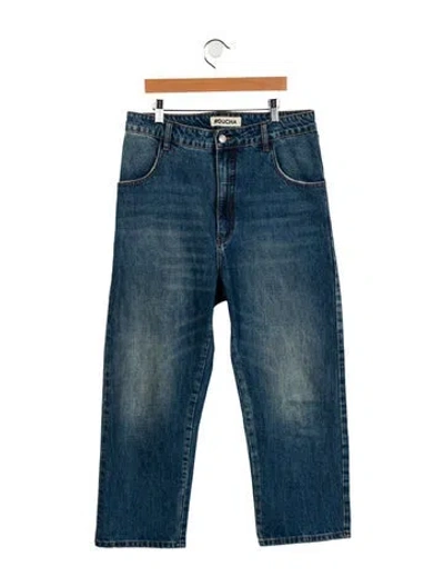 Pre-owned Roucha High-rise Straight Leg Jeans In Blue