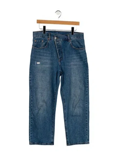 Pre-owned Roucha High-rise Straight Leg Jeans In Blue