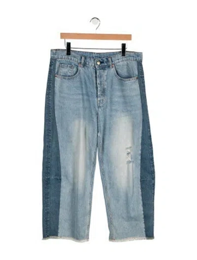 Pre-owned Roucha High-rise Straight Leg Jeans In Blue
