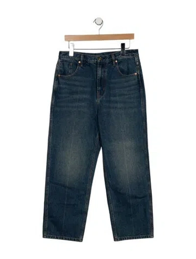 Pre-owned Roucha High-rise Straight Leg Jeans In Blue