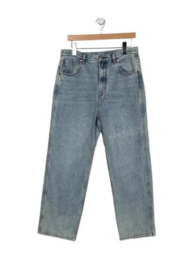 Pre-owned Roucha High-rise Straight Leg Jeans In Blue