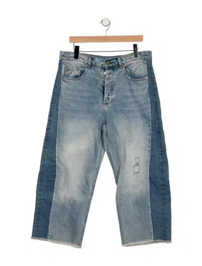 Pre-owned Roucha High-rise Straight Leg Jeans In Blue