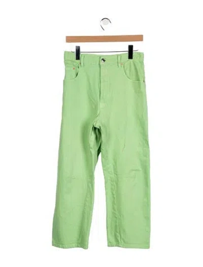 Pre-owned Roucha High-rise Straight Leg Jeans In Green