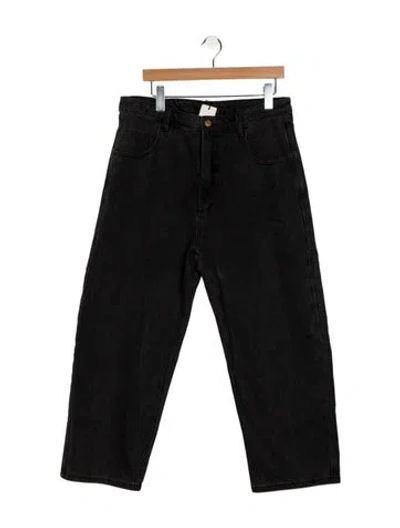 Pre-owned Roucha High-rise Wide Leg Jeans In Black