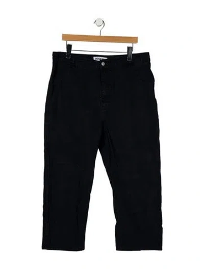 Pre-owned Roucha High-rise Wide Leg Jeans In Black