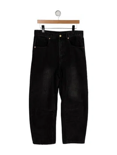 Pre-owned Roucha High-rise Wide Leg Jeans In Black