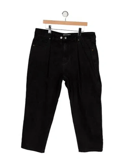 Pre-owned Roucha High-rise Wide Leg Jeans In Black