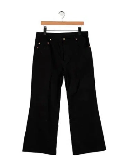 Pre-owned Roucha High-rise Wide Leg Jeans In Black