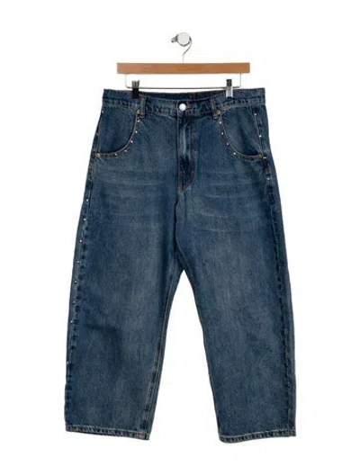 Pre-owned Roucha High-rise Wide Leg Jeans In Blue