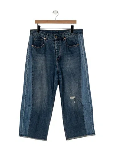 Pre-owned Roucha High-rise Wide Leg Jeans In Blue