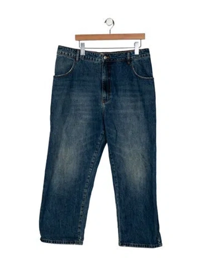 Pre-owned Roucha High-rise Wide Leg Jeans In Blue