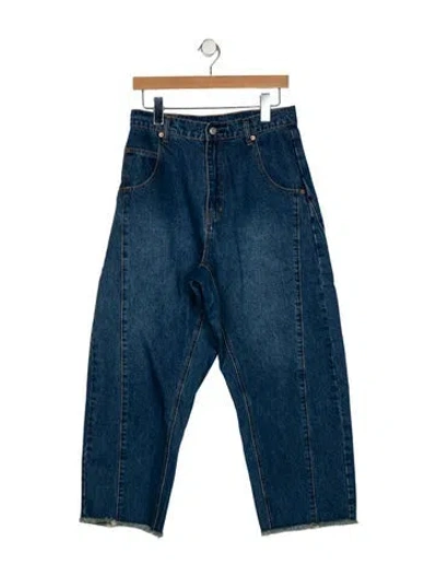 Pre-owned Roucha High-rise Wide Leg Jeans In Blue