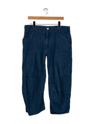 Pre-owned Roucha High-rise Wide Leg Jeans In Blue