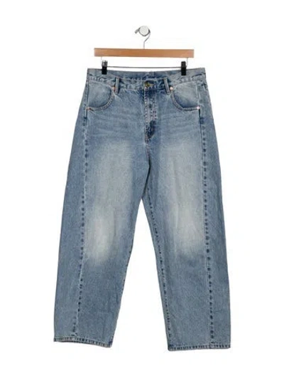 Pre-owned Roucha High-rise Wide Leg Jeans In Blue