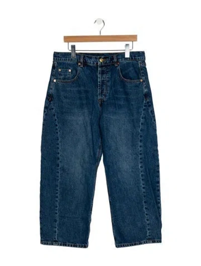 Pre-owned Roucha High-rise Wide Leg Jeans In Blue