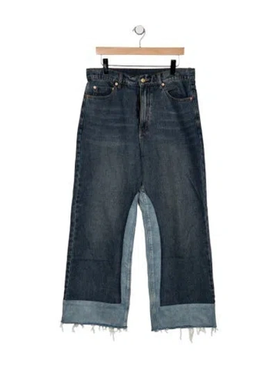 Pre-owned Roucha High-rise Wide Leg Jeans In Blue