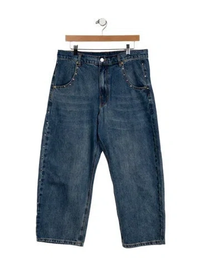Pre-owned Roucha High-rise Wide Leg Jeans In Blue