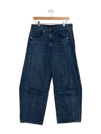 Pre-owned Roucha High-rise Wide Leg Jeans In Blue