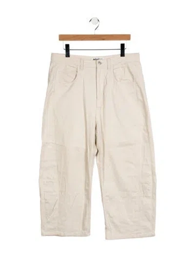 Pre-owned Roucha High-rise Wide Leg Jeans In Neutrals