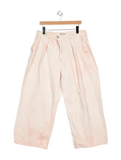 Pre-owned Roucha High-rise Wide Leg Jeans In Pink
