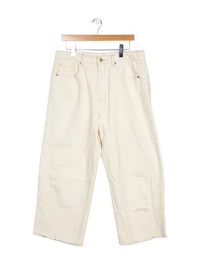 Pre-owned Roucha High-rise Wide Leg Jeans In White