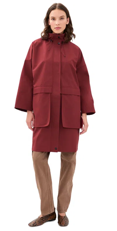 Roucha Janssen Rain Coat Red In Burgundy