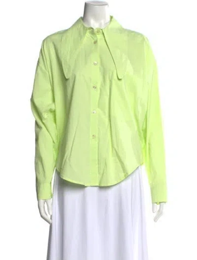 Pre-owned Roucha Long Sleeve Button-up Top In Yellow