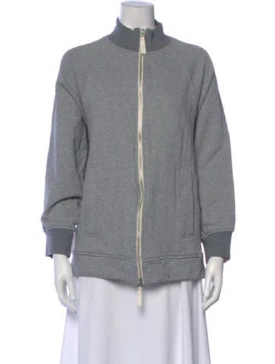 Pre-owned Roucha Long Sleeve Top In Gray