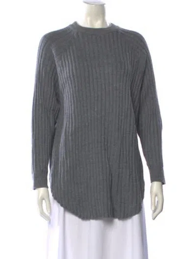 Pre-owned Roucha Merino Wool Crew Neck Sweater In Gray
